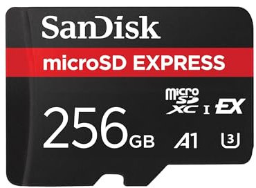 SanDisk microSD Express Card 256GB - Works with Nintendo Switch™ 2 (Up to 880MB/s Read, Up to 650MB/s Write, 210MB/s Sustained Write, SanDisk QuickFlow Technology, ThermAdapt, UHS-I, U3, C10)