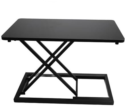 Sunicon Table élévatrice pour Ordinateur, Bureau Debout Mobile réglable à 7 Vitesses, Bureau Pliable pour Ordinateur Portable, Cadre élévateur, Table de Travail Mobile pour (Black)