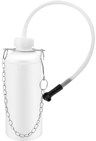 MotorMinds Brake Bleeder Bottle, Bremsflüssigkeits Entlüftungsset mit 1L Ölflasche Flüssigkeitsdruckentlüftungs-Vakuum-Werkzeugsatz für Automotoren