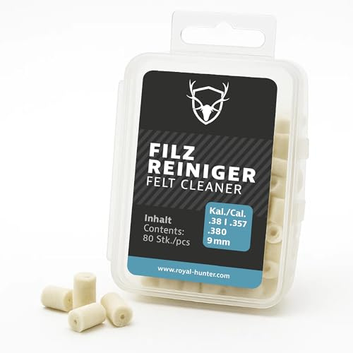 Filz-Laufreiniger alle Kaliber – 4,5mm I 5,56mm I 7,62mm I 9mm – Waffenlaufreiniger & Laufreinigungsfilze – Filzreiniger für Gewehre, Pistolen, Revolver & Luftgewehr – Waffenreinigung