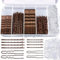 Epingle a Cheveux 500 Pièces Femme Pince Chignon U Epingle à Cheveux 2 pouce 2.36 pouce Barrette Cheveux 2 pouce 2.75 pouce Bandes de Cheveux Transparentes avec Boîte de Rangement(marron)