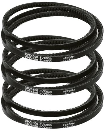 sourcing map 3pcs XPZ1600 EPDM V-Belt, Wedge Section Cut Edge Cogged Industrial Rubber V Belt 10mm Width x 1600mm Pitch Circumference