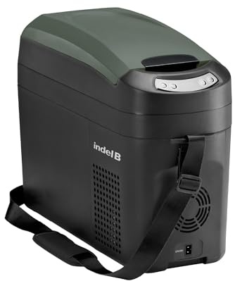 Indel B ITB18 Réfrigérateur Congélateur Portable à Compresseur, Capacité 18 Litres, pour Voiture, Camping-Car, Camion, 12/24V DC avec Prise Allume-Cigare