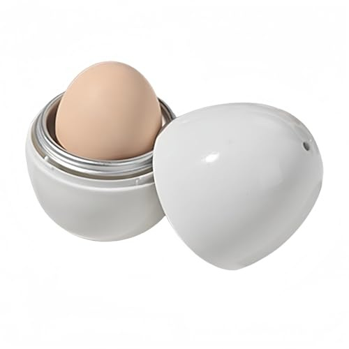 Vyloky Mikrowellen Eierkocher 2 Modelle für 1 oder 4 Eier Schnelles Frühstück für Büro und Zuhause (【1 Ei】Mikrowellen Eierkocher)