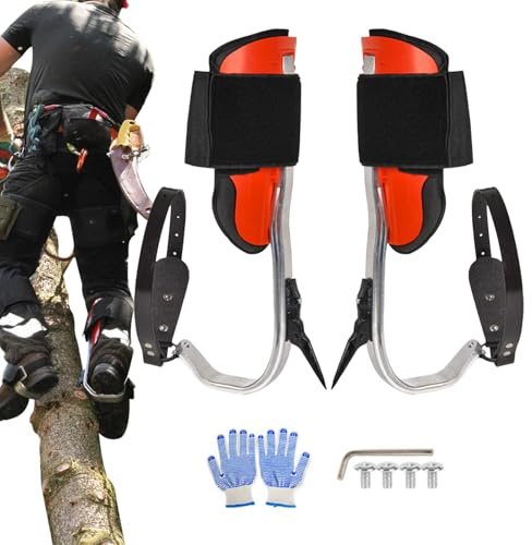Weqizuerqi Baumkletter-Stollen – tragbare Kletterausrüstung mit Krallen | Robustes Gurtset, sicheres Werkzeug für Outdoor-Sport, Survival, Fruchtpflücken, für Outdoor-Sportarten, Dschungel
