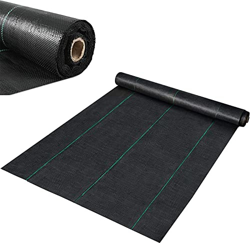 Toile anti-mauvaises herbes, Barrière de jardin en tissu géotextile for couvre-sol(0.91 * 6m/3 * 20ft)