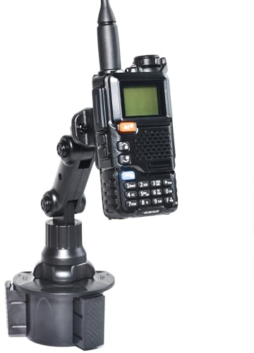 UAYESOK Autoradiohalterung, Walkie-Talkie- und Funkmikrofon-Becherhalterung, verstellbar für Motorola, Kenwood, Baofeng, Midland, Icom, Yaesu Handfunkgeräte