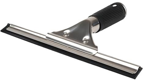25cm Professional Window Cleaner Squeegee Stainless Steel Window Wiper with Rubber Blade and Grip Windows Cleaning Equipment for Windows Shower Doors Bathroom Shower Screen Cleaner Glass