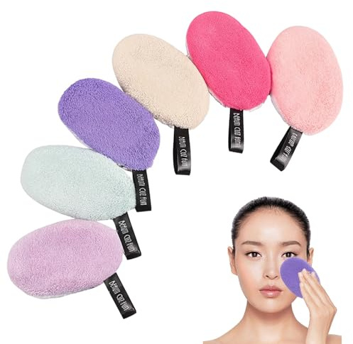 6 Stück Abschminkpads Waschbar,Abschminkpads,Cotton Pads,Abschminktücher,Abschminktücher Waschbar,Für Jeden Hauttyp Geeignet, Sanfte Reinigung und Make-up-Entfernung(6 Farben Erhältlich)