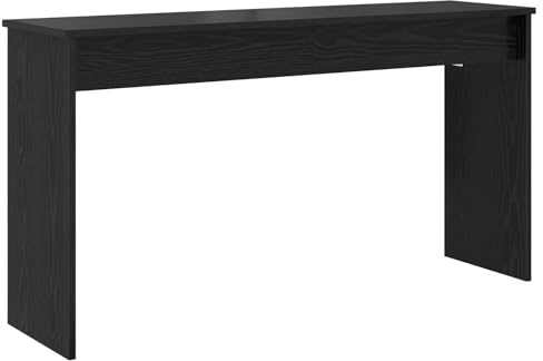 vidaXL Supporto per Tastiera Rovere Nero 120 x 32 x 64 cm, Supporto per tastiera moderno rettangolare, arredamento musicale durevole per posizionamento di strumenti e aiuto alla pratica in salotto