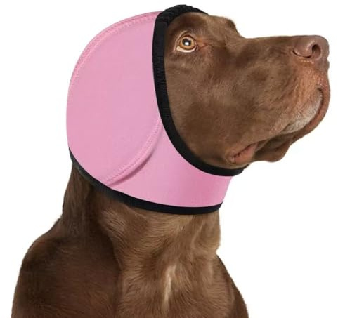 2 Pezzi Paraorecchie per Cane Riduce Rumore, Cuffie Antirumore per Cani per Sollievo dall'Ansia, Protezione le Orecchie Regolabile per Cani da Compagnia per Tuoni, Inverno, Fuochi d'Artificio (A,S)