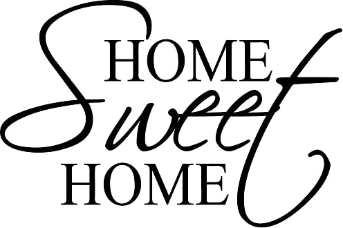 GRAZDesign Wandtattoo Wohnzimmer Sprüche Home sweet home - Wandaufkleber Familie - 60x40cm / 073 dunkelgrau