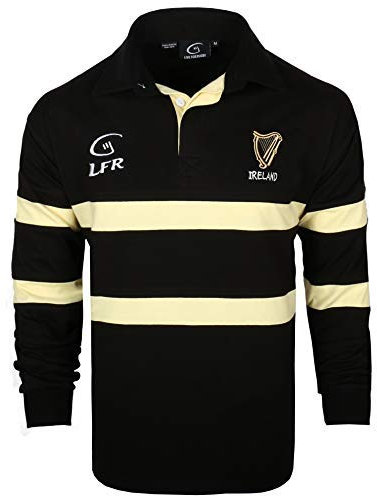 Herren Rugby-Shirt, langärmlig, Harp Gr. 56, Schwarz