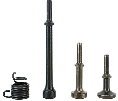 FreeTec 4Pcs Pneumatic Air Hammer Bits Set, Smoothing Pneumatic Air Chisel Drill Bits Tool Kit with Spring