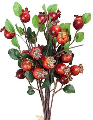 Supvox Künstlicher Hagebutten-Beeren-Granatapfel für Hauptdekoration (rot)