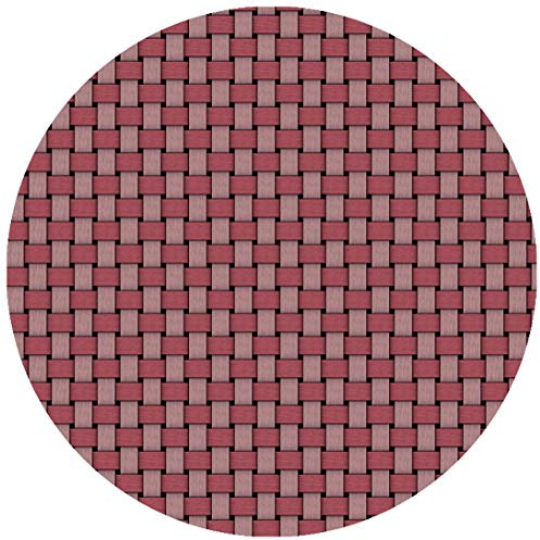 Wachstuchtischdecke Wachstuch Tischdecke Gartentischdecke Rund Oval Robust Rattan Rot Rosa Rund 100 cm abwaschbare Wachstischdecke geprägt