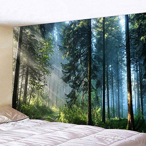 Naturer Wald Wandteppich 180x230 Baum Sonnenaufgang Tapestry Landschaft Dschungel Wandbehang Tapisserie