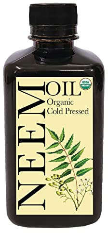 DAANA Neem Oil for Skin and Hair: Certified USDA Organic, Extra Virgin, Cold Pressed (12 Fl Oz)