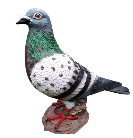 Gartendekoration Einfach tierfigur Gartendeko Skulptur Tierfigur Aus Wetterfestem Polyresin Dekofigur Gartendekoration Zum Garten Terrass Außen- und Innenbereich,Kunsthandwerk,C off white,22*12*23CM