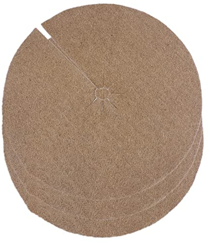 Novatool 3X Mulchscheibe Kokos Ø 80cm Kokos-Abdeckung mit Loch Kübelabdeckung Winterschutz Topfpflanzen Winter Kälte Pflanze Pflanzenschutz für Pflanzen und Bäume