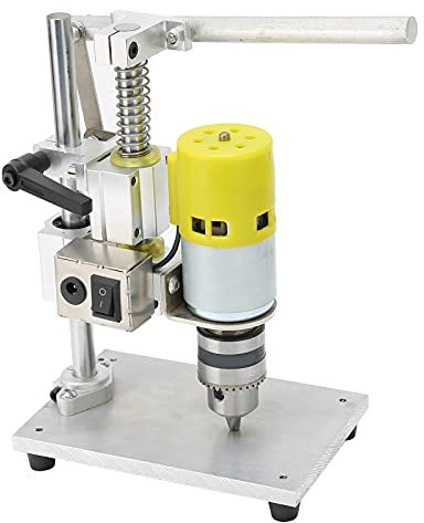 Mini banco di foratura, 4000-9000 giri/min Regolabile a velocità variabile Multifunzione 40 mm Corsa Trapano a colonna da banco per la riparazione per il fai da te per la casa(Regolamenti europei)