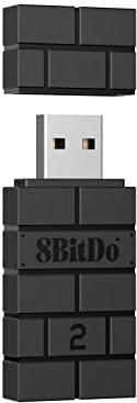 8bitdo Adaptador USB inalámbrico 2 para Switch, Windows, Mac y Raspberry Pi Compatible con Controladores Xbox Series X & S, Controlador Bluetooth Xbox One, Switch Pro y Controlador PS5