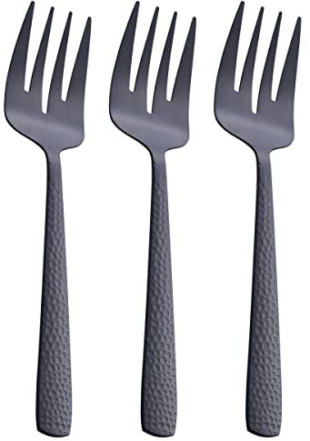FULLYWARE Serviergabel, 24,1 cm, Edelstahl, matt, Schwarz, 3 Stück