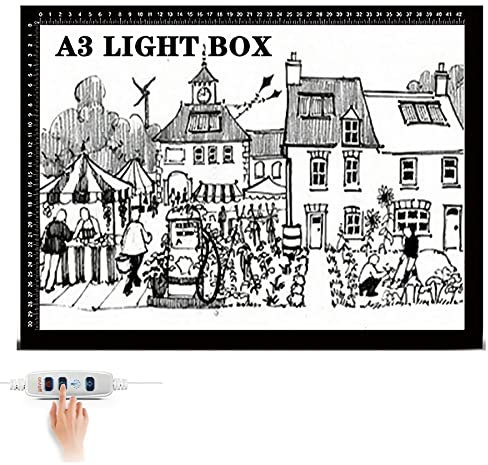Lqiflvc LED Tracing Light Pad Künstler Diamantmalerei Zeichnung Skizzieren Tattoo Animation Tracer Dünne Artcraft Pad Light Box Diamantmalerei Künstler Zeichnen Stencilling,Light pad a3