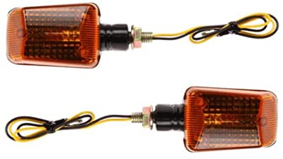 Streetparts24 Blinker Set Schwarz Orange Klein 12V E-geprüft passend für Motorrad Roller, 2 Stück