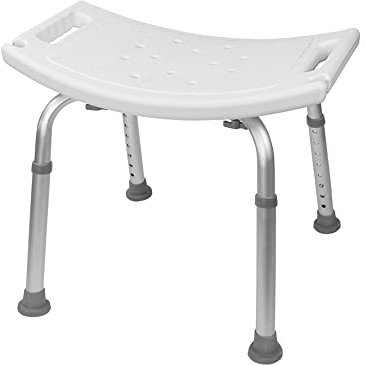 Drumm Duschhocker, stabiler und sicherer Duschstuhl, Badhocker, rutschfeste Füße, für Senioren und Behinderte, Toilettenhilfe, höhenverstellbar