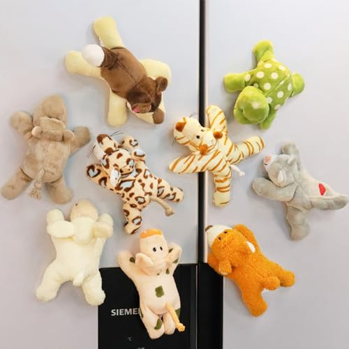 MZSX Dekorative Kühlschrankmagnete, 3D Niedliche Puppen Harz Lebensmittelmagnete, Kinderzeichnung, Magnetisches Whiteboard, Foto, Karte, Büromagnete, Heimdekoration, Dry Erase Board, 9pcs
