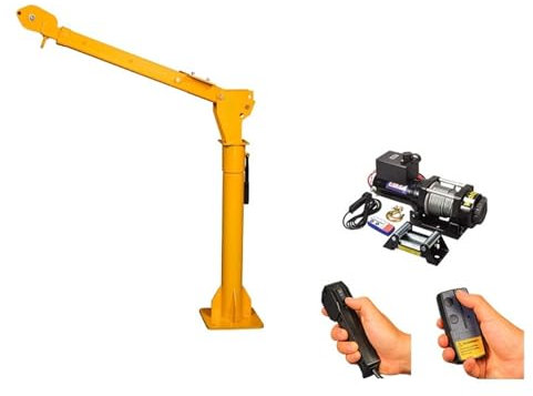 Manivelle/grue domestique montée sur véhicule électrique 12v 24V 220v, palan électrique for camion et voiture DOLUNTO (Color : 24V 0.8Ton switch B)