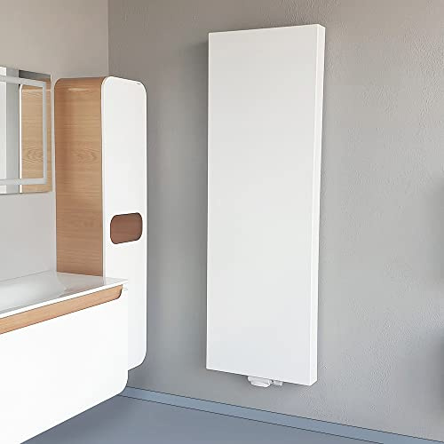 Belrad® Vertikal Design Heizkörper 2000 x 400, Weiß | Flachheizkörper mit Mittelanschluss Typ22, Wandheizkörper mit 1509W, Designheizkörper kompakt, schmal & energieeffizient