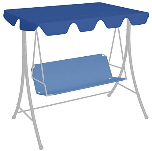 Homgoday Möbeldekoration, Baldachin für Hollywoodschaukel Garten Blau 188/168x145/110 cm Indoor/Outdoor Möbel für Wohnzimmer Büro