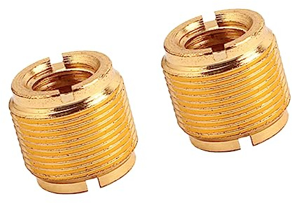 TOYANDONA Mikrofongewindeadapter für Mikrofonstativ mit Europäischem Gewinde Stoßfest Goldener aus Metall 5/8-zoll Außengewinde zu 3/8-zoll Innengewinde