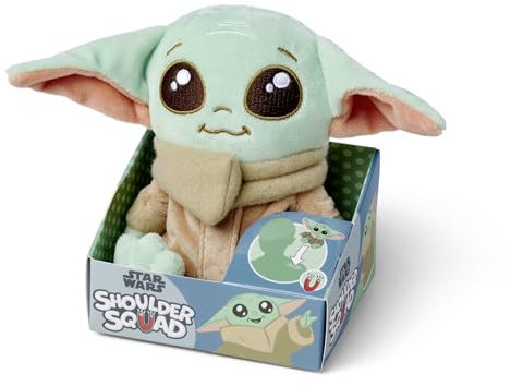Simba Star Wars The Mandalorian & Grogu Schulter-Kuscheltier – magnetisches Stofftier mit Umhang, zum Befestigen an Kleidung, Fanartikel für Kinder & Fans, 13 cm, ab 0 Monaten