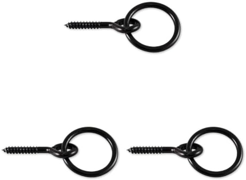 Chapuis, Anneau d'écurie à vis, Acier zingué, M7, Diam. intérieur 50 mm, Longueur 50 mm, Permet le passage de lien à un point fixe, Evite l'utilisation d'une perçeuse (Lot de 3)