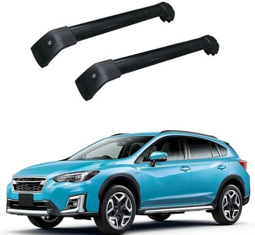 HIOMAQ Auto Dachträger für Subaru XV E-Boxer SUV 2019 2020 2021 2022 2023 2024, Aluminium Dachgepäckträger Querträger Einfache Installation Verstellbare Zubehör,A