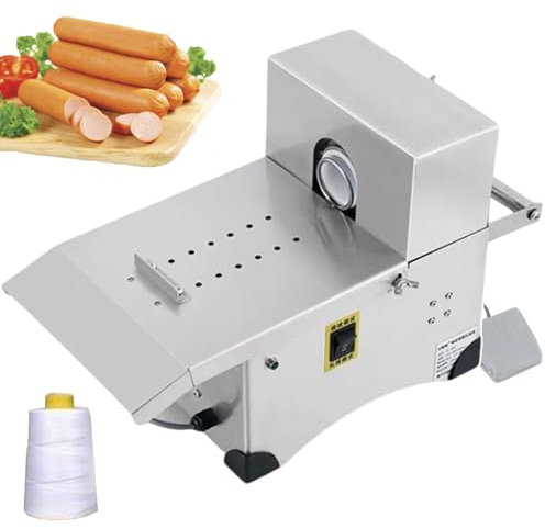 QUSYZD Macchina legatrice per Salsicce Commerciale | Automatica | Attrezzi per la Lavorazione delle Salsicce Tritacarne | Acciaio Inossidabile | Insaccatrici per Salsicce Nodi per fabbriche d,
