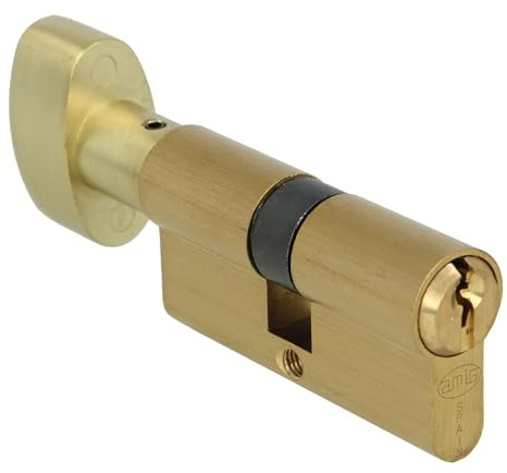 AMIG - Låscylinder - Storlek: 70 mm (30–40 M) - Mate - 6 stift - Anti-krok och anti-stöt-system - punkteringsfria stift - Inkluderar 3 nycklar - 65 mm fästskruv