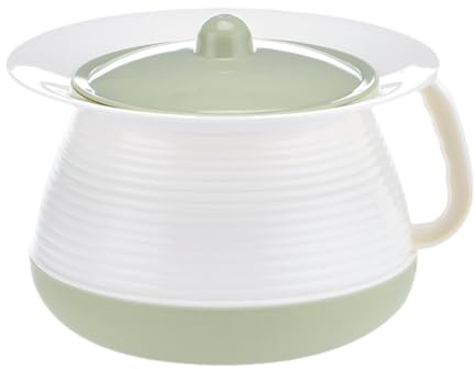 Oshhni Chamber Pot Hosehold Spittoon Urines Storage Pot with Lid Handle Urinal Night Urines Jug Spittoon Chamber Bucket for Adults, Green