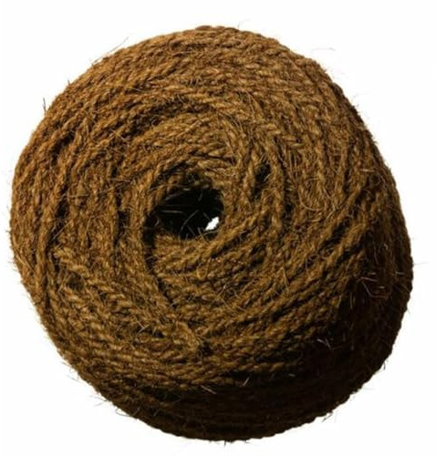 NOOR Kokosstrick Baumbinder - 140 m Kokosgarn 2-Fach geflochten | 100 % Naturfaser, biologisch abbaubar & frostfest - Kokosseil zur Baumanbindung & Pflanzenbefestigung