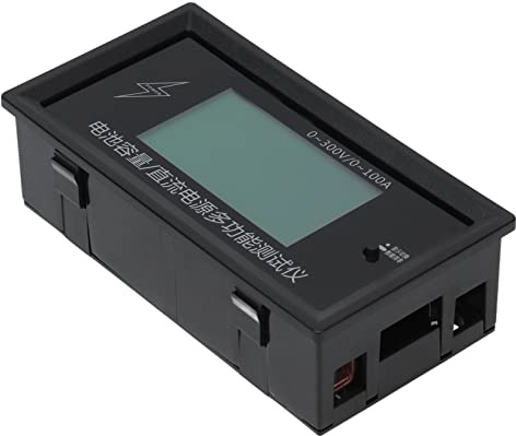 Telituny Probador de Capacidad de Batería, Analizador Digital de Baterías, Tester Multifunción 300V 100A con bluetooths, Pantalla LCD, para Baterías de Litio/Pb/Plomo-Ácido, Mide