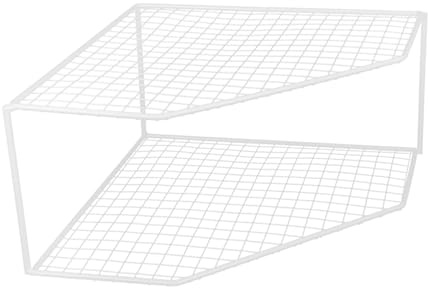 Alipis Two-layer Kitchen Pot Rack Corner Shelf Household Pan Organizer with Drainage for Countertop Storage Multipurpose Kitchen Supply Holder for Home Apartment Dormitory