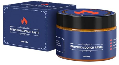 KOAHDE Wood Burn Paste,Woods Burnings Marker,Wood Burning Liquid Torch Paste,50G,Outdoor DIY Pyrography Wood Paste,Leather Canvas Paper Flame Retardant Paste