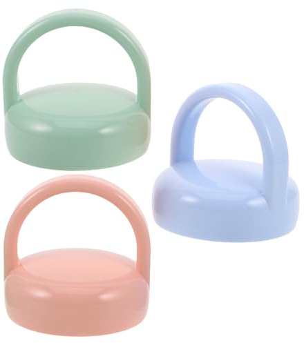 JOINPAYA 3pcs Plastic Milk Bottle Caps Handle Leakproof Screw Top Lids for Boys and Girls Travel Storage Replacement Bottle Cap Accessory