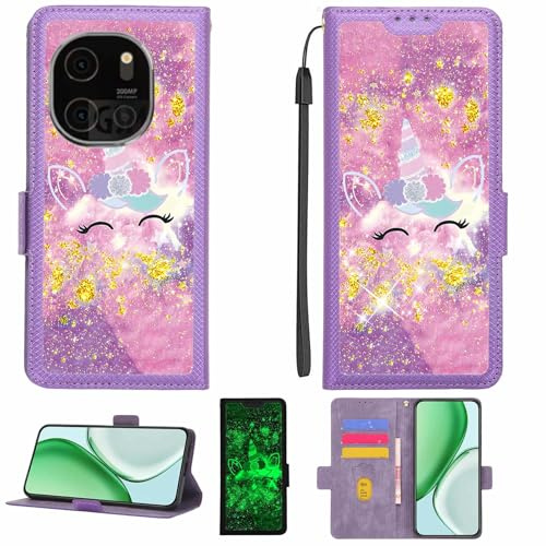 Kinetijy Coque Compatible pour Vivo V31 Pro 5g Coque Étui Housse Case Support [avec Film Protecteur HD d'une dureté de 9H] [Blocage RFID][Paillettes dorées + Brillantes] LPT-DJS