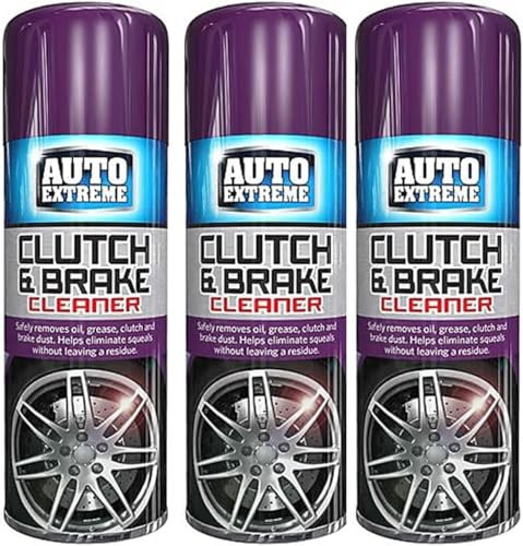 MSQUARE Clutch & Brake Cleaner Spray, Fast-Drying Formula, Component Cleaning, Removes Oil & Grease, Strong Degreaser, Restores Brake Efficiency, Ideal for Cars & Bikes (Pack of 3)