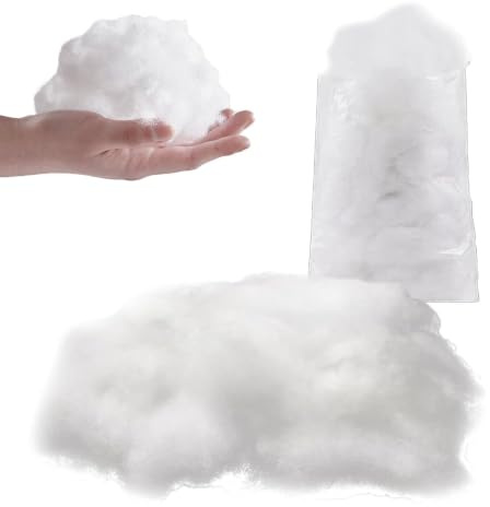 Zmupl Watte Kunstschnee zum Basteln, Füllwatte für Kuscheltiere, 100 Gramm | Weihnachten Deko Schneewatte Deko Künstliche Schneedeko Weihnachtsbaum Schnee Weiß Flauschig Schneewatte WeihnachtsPartyDeko