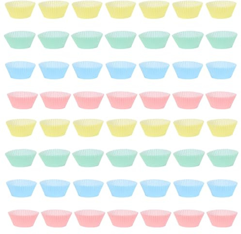 Toyvian Pirottini per Muffin in Carta 300 Pezzi Resistenti e Flessibili per Casa e Negozio di Pasticceria per Dolci e Torte Colore Casuale